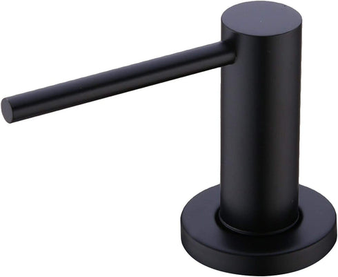 TUTEW Built in Sink Soap Dispenser, Kitchen Sink Soap Dispenser? Lotion Dispenser for Kitchen Sink, Matte Black Stainless Steel Pump Head,Sink Soap Dispenser with 17OZ Bottle