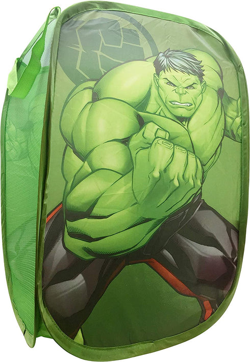 Marvel Avengers Hulk Blast Pop Up Hamper - Mesh Laundry Basket/Bag with Durable Handles, 22" x 14" (Official Marvel Product)