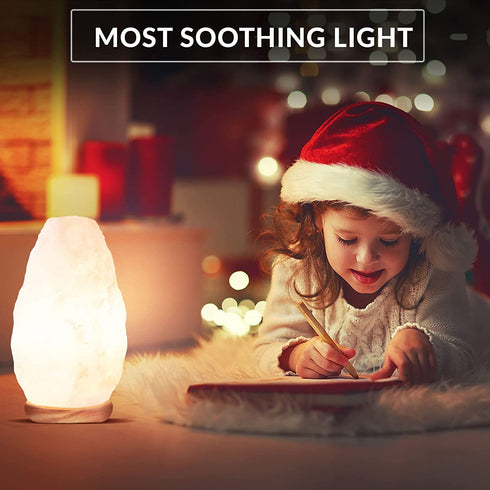 Himalayan Glow Hand Crafted White Salt Lamp, Night Light