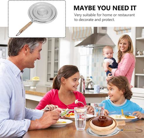 DOITOOL 2pcs Heat Diffuser Plate for Electric Gas Stove Glass Induction Cooktop Heat Diffuser Cooking Induction Adapter Hob Ring Plate Silver