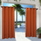Exclusive Home Indoor/Outdoor Solid Cabana Grommet Top Curtain Panel, Mecca Orange, 54x96, 2 Piece