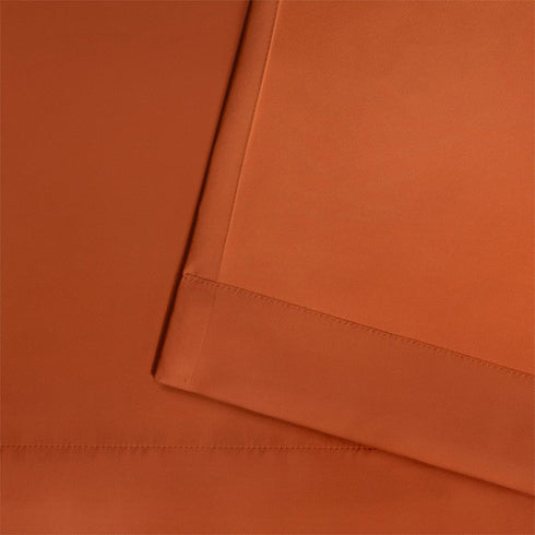 Exclusive Home Indoor/Outdoor Solid Cabana Grommet Top Curtain Panel, Mecca Orange, 54x96, 2 Piece