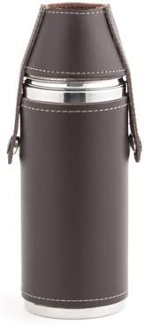 Kikkerland Leather Flask
