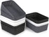 DEAYOU 9 Pack Plastic Storage Baskets, Small Weave Baskets Organizing Bins for Shelves, Pantry, Kitchen, Office, 7.3" L x 4.7" W x 2.4" H (Black, White, Gray)