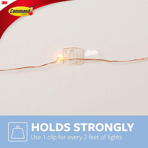 Command Clear Mini Light Clips, 45 Clips, 54 Strips - Easy to Open Packaging, Decorate Damage-Free