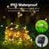 Outdoor Solar String Lights, 2 Pack 33FT 100LED Waterproof Solar Powered Fairy Lights Warm White, 8 Modes Solar Copper Wire Fairy Lights for Xmas, Patio, Yard, Tree, Garden, Wedding, Party, Lawn
