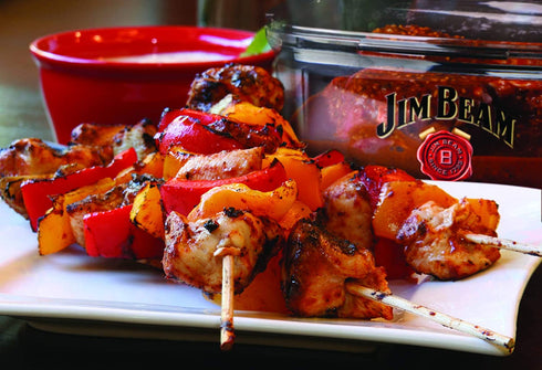 Jim Beam Vacuum Sealed Pump, Removes air from The Marinade Box, Speedy Process, Barbecue and Grilling, Perfect Marination of Beef, Chicken and Fish, Standard, Red