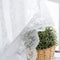 Pure White Floral Rose Knitted Woven Lace Sheer Curtains Panel 63 Long - Rod Pocket Vintage Window Sheer Lace Drapes for Living Room Curtains 52 x 63 inch Length, Set of 2 Panels