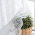 Pure White Floral Rose Knitted Woven Lace Sheer Curtains Panel 63 Long - Rod Pocket Vintage Window Sheer Lace Drapes for Living Room Curtains 52 x 63 inch Length, Set of 2 Panels