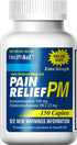 HealthA2Z® Extra Strength Pain Relief PM | 150 Caplets | Acetaminophen 500mg | Diphenhydramine 25mg | Pain Reliever & Nighttime Sleep Aid | Non-Habit Forming | Compare to Tylenol PM Active Ingredient