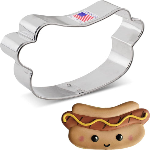 Ann Clark Cookie Cutters Hot Dog Cookie Cutter by Flour Box Bakery, 4"