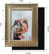 ArtbyHannah 5x7 Inch 2 Pack Modern Champagne Gold Picture Frame Sets for TableTop Display or Wall Mounting,Photo Frames for Wedding or Home Decoration