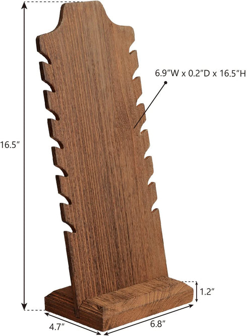 Mooca Lightweight Wooden Freestanding Necklace Easel Display Stand Holder Multiple Necklace Bust Necklace Display Stand Wooden Jewelry Display Stand for Necklaces, Brown