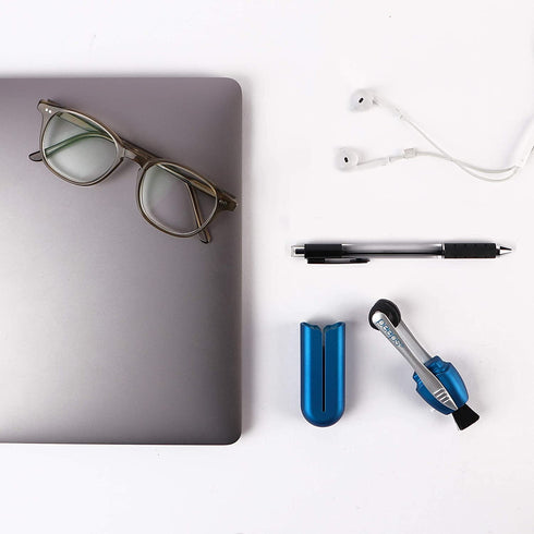 CarbonKlean Peeps Eyeglass Lens Cleaner - Efficient and Durable Carbon Microfiber Technology - Exclusively Used by NASA - 500 Uses (Injected Blue)