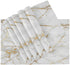 One Bear Marble Placemats White and Gold Texture Placemat Table Mats Non Slip Heat Resistant Placemats for Dining Table Kitchen Holiday Party Set of 6