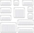 Qozary 11 Pack Clear Plastic Drawer Organizer Containers, Storage for Desk Drawers Trays, Kitchen Bathroom Makeup Drawer Dividers with Large Capacity Bins, 5-Size Trays for Bedroom Dresser Drawer