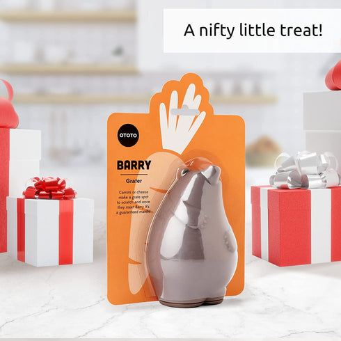 OTOTO Barry The Box Cheese Grater - Compact Stainless Steel Grater, Kitchen Grater, Cheese Shredder, Vegetable Grater, Food Grater & Shredder - Fun Kitchen Gadget