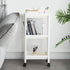 Flowmist 3 Tier Slim Storage Cart Rolling Laundry Cart Bathroom Shelves Organizer, with Wheels for Bathroom Laundry Pantry Kitchen Narrow Places