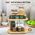 Lazy Susan Organizer Turntable for Cabinet, CAORE Spice Organizer Cabinet 13 inch, 2-Tier Lazy Susan Spice Rack Holder Removable Spinning Tray, 360° Rotating for Kitchen, Table Storage