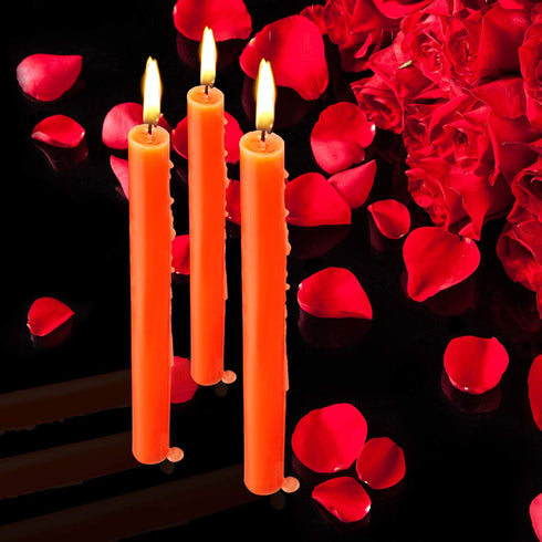 Norme Low Temperature Candles Valentine's Day Wax Candles Romantic Candles Long Thin Candles for Home Use (One Pack)