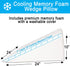 Bed Buddy Memory Foam Wedge Pillow with Memory Foam Pillow Cover - Cooling Triangle Pillow Wedge for Back Support, Comfortable Sleeping, Reading and Post-Surgery Recovery, 10", White