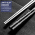 Reusable Chopsticks 3 Pairs Metal Chopsticks Stainless Steel Titanium Plated Chop Sticks Dishwasher Safe Gift Box (Black Silver)