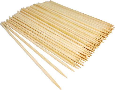 Natural Bamboo Skewers,Wooden Skewers,Skewer ,kebab ,Short Skewers,Wooden Kebab Skewers -Skewers for Fruit Kabobs,Appetizer, Chocolate Fountain, Cocktail More Food (8 inch(100 Pack))