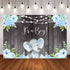 Avezano It's a Boy Elephant Backgdrop Boy Baby Shower Party Banner Decoration Blue Floral Rustic Wood It's Boy Elephant Baby Shower Theme Photography Background Photo Booth Banner (7x5ft)