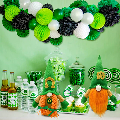 St Patricks Day Decorations Gnome Plush Handmade Faceless St Patricks Day Gnome for Home Table Decor Green Irish Faceless Gnome for St Patricks Day Gifts