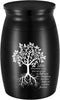 Small Urn for Ashes 3 Inches Mini Tree of Life Aluminum Urn for Human Ashes Cremation Funeral Ash Holder - Like Branches on a Tree we Grow in Different Direction?but Love Keeps us Together Forever