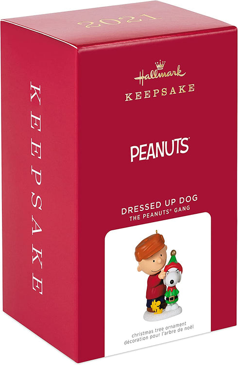 Hallmark Keepsake Christmas Ornament 2021, The Peanuts Gang Dressed Up Dog Snoopy