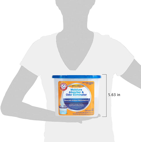 Arm & Hammer Fragrance Free Refillable Moisture Absorber and Odor Eliminator 14 oz. Tub, 3 Ct