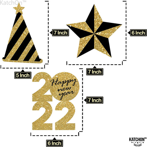 Happy New Years Hanging Decorations 2022 - Pack of 30, NO DIY | NYE Decorations 2022 | New Years Eve Party Supplies 2022 | Happy New Year Decorations 2022 | New Years Eve Decorations 2022 | NYE Decor