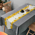 Granbey Bees Table Runners Yellow Honey Bee Daisy Flower Honeycomb Farmhouse Decorations Table Runner for Home Kitchen Dinner Party Or Indoor and Outdoo Decor 13x70 Inches Long