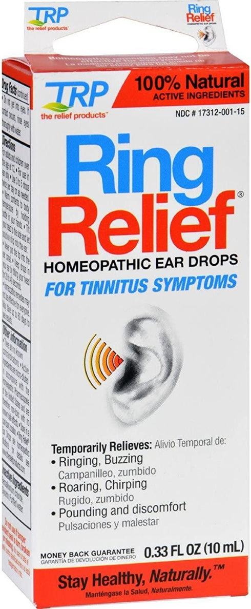 Ring Relief Homeopathic Ear Drops - 0.33 OZ, Pack of 33