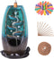 SOLEJAZZ Incense Burner Waterfall Backflow Incense Holder Incense Fountain with 120 Incense Cones & 30 Incense Sticks for Home Office Yoga Aromatcherapy Ornamen