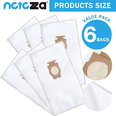 6 Pack Vacuum Cleaner Dust Bags for Kirby 204811 204814 204808 fit All Generation & Sentria Models
