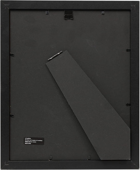 FrameWorks 8x10 inch mat to 5x7 inch Classic Wooden Picture Frames Tempered Glass Black 2-Pack, 8 inchx10 inch