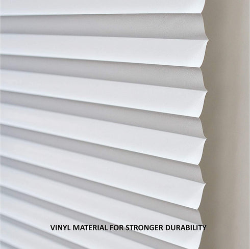 Achim Home Furnishings 123CO36B24 Cordless 1-2-3, 36" x 75", Black Vinyl Room Darkening Pleated Window Shade