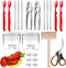 Artcome 22-Piece Seafood Tools Set Including 2 Lobster Crackers, 6 Crab Forks, 4 Lobster Shellers, 2 Butter Warmers, 1 Lobster Crab Mallets, 1 Seafood Scissor and 6 Tealight Candles