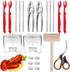 Artcome 22-Piece Seafood Tools Set Including 2 Lobster Crackers, 6 Crab Forks, 4 Lobster Shellers, 2 Butter Warmers, 1 Lobster Crab Mallets, 1 Seafood Scissor and 6 Tealight Candles