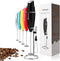 Purkitc Milk Frother Coffee Frother With Detachable Electric Whisk And Extra Eggbeater Head Handheld Drink Mixer For Coffee Matcha Hot Chocolate High Powered Low Noise With Stand Included