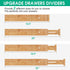 Bamboo Drawer Dividers with 8 Inserts, 16.5-22", Kitchen Drawer Organizer Box for Silverware Utensil, Expandable & Adjustable Drawer Dividers for Home, Office, Dressers, and Bathroom