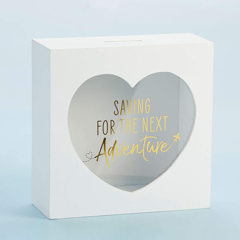 Adventure Fund Bank - Decorative Piggy Bank Shadow Box Wedding Décor