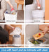Trash Bags 13 Gallon Tall Kitchen Drawstring Garbage Bags, Biodegradable Clear Medium Strong Trash-Can-Liner for Home Bathroom Office (White, 100 Count)