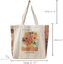 BROADREAM Canvas Tote Bag Aesthetic - Zippered Tote Bag with Interior Pocket by Shoulder Tote Bags for Women Shopping,School