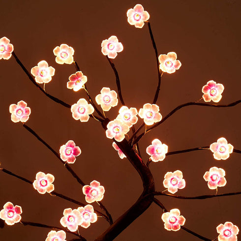 20" Firefly Bonsai Tree Light - Fairy Light Spirit Tree Lamp with 36LED Lights - DIY Artificial Plum Blossom Tree Lamp, USB/Battery Touch Switch, Deco of Children's Room, Bedroom, Living Room