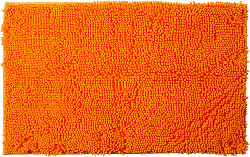 Orange Bath Rugs Bathroom Mats and Rugs Non Slip Ultra Soft Chenille Rug/Bathmat/Toilet Mat/Toilet Rug/Shower Rug Washable Rug Super Absorbent Throw Rug 19.7 x 31.5 Inch