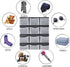 Hat Rack for Door or Wall, Baseball Hat Organizer Over The Door , 24 Deep Large Pockets Sports Caps Hat Display Storage Holder (Grey)