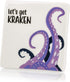 InFLOATables Octopus Mug and Coaster Set - Large Coffee Mug - Ceramic Coffee Mug 5 Inches Tall - Holds 12 Ounces - Handcrafted 3D Coffee Mug with Let's Get Kraken Coaster - Unique Birthday Gift